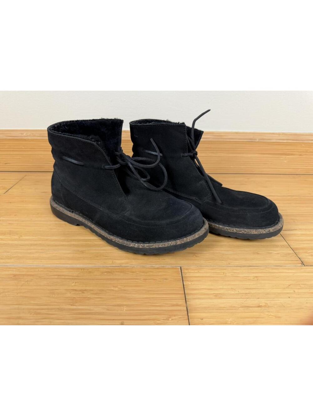 Birkenstock Bakki Black Suede Shearling Lined Ankle Boots EU 38 Women 7